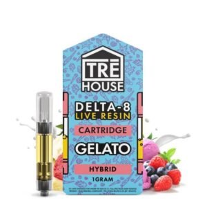 Live Resin Delta 8 Cartridge – Gelato – Hybrid 1g