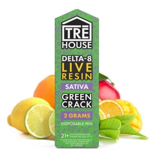 Live Resin Delta 8 Vape Pen – Green Crack 2g