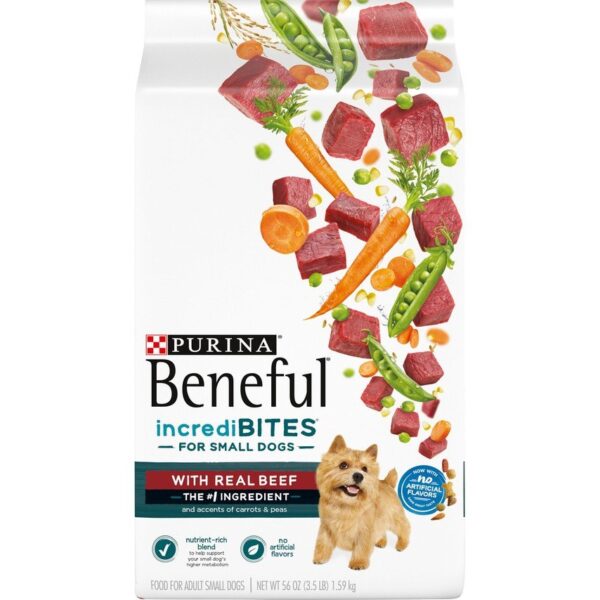 Beneful IncrediBites Small Dog Dry Food with Farm-Raised Beef 3.5lb