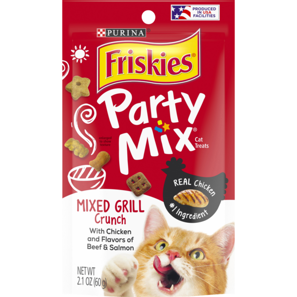 Friskies Party Mix Mixed Grill Adult Cat Treats 2.1oz